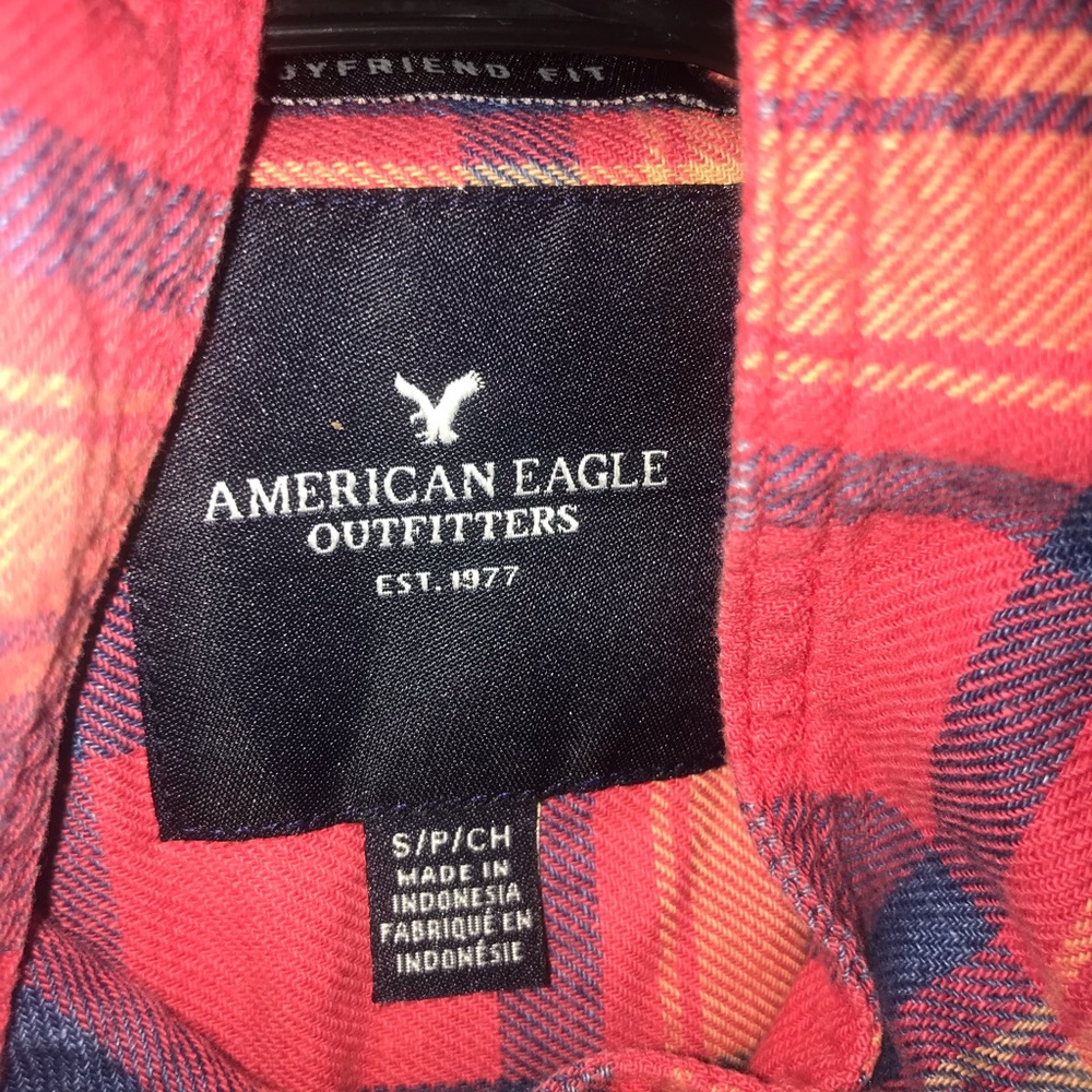 American Eagle Light Colored Flannel. - image 3
